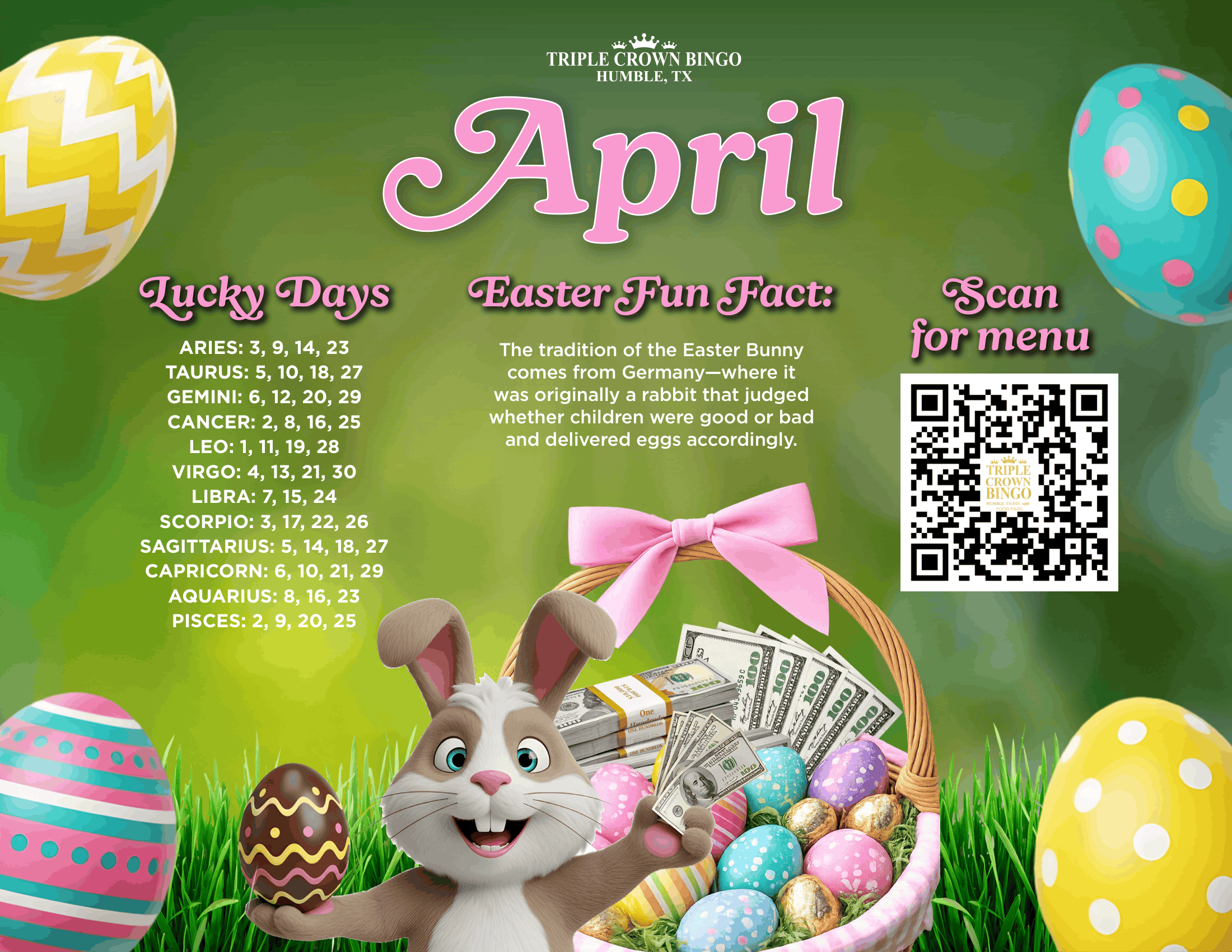 TCB Monthly Birthday calendar