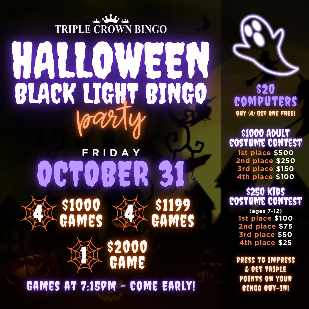 Halloween Black Light Bingo Party