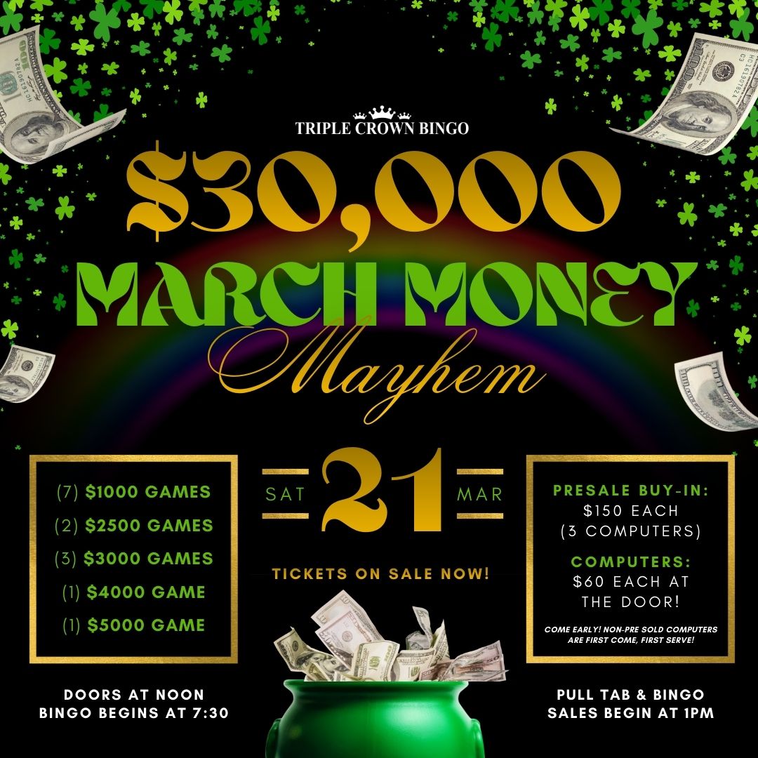 $30,000 MARCH MONEY MAYHEM!