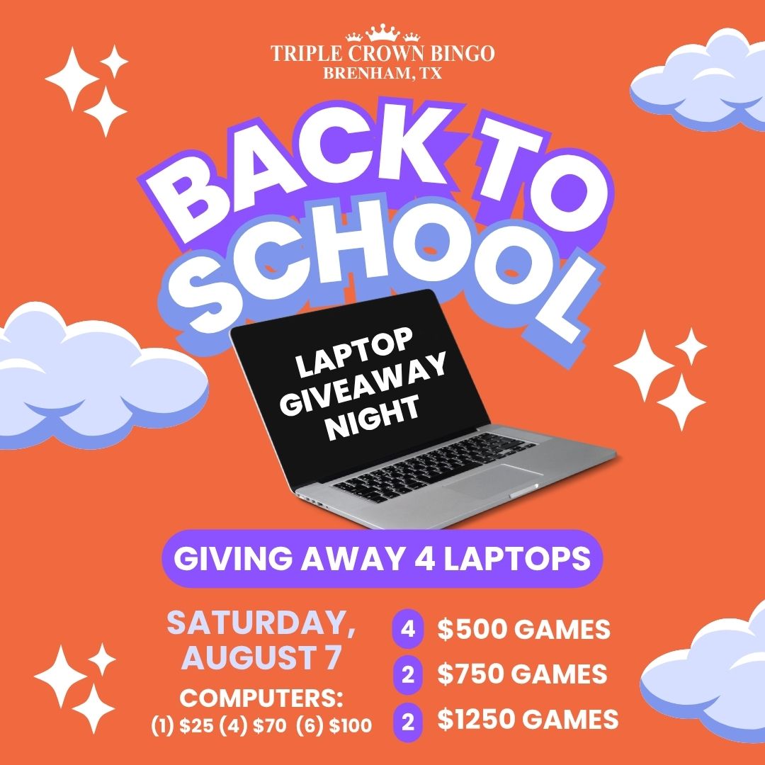 BACK TO SCHOOL LAPTOP GIVEAWAY NIGHT