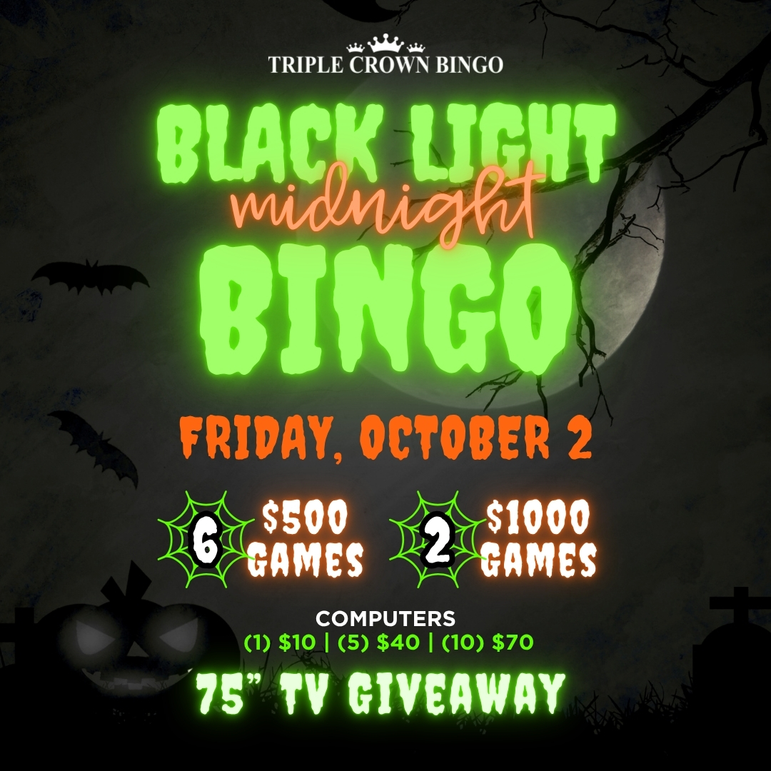 BLACK LIGHT MIDNIGHT BINGO!